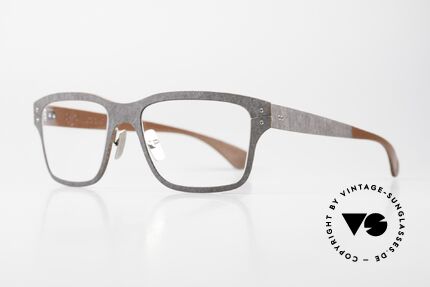 Lucas de Stael Stratus Thin 12 Frame With Leather Cover, luxury model with leather cover (connoisseur glasses), Made for Men