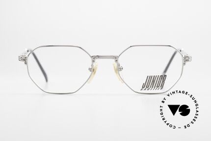 Jean Paul Gaultier 57-4174 Light Titanium Vintage Specs, square metal glasses; lightweight and comfortable, Made for Men and Women