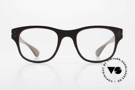 Lucas de Stael Minotaure SM 02 Frame With Leather Cover, a pair of classic designer glasses; handmade in France, Made for Men