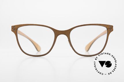 Lucas de Stael Minotaure Thin 04 Ladies Frame With Leather, a pair of classic designer glasses; handmade in France, Made for Women