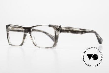 Christian Roth Square WAV Rectangular Eyeglass-Frame, interesting coloring: Grey Smoke - Light Grey Crystal, Made for Men