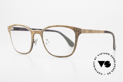 Lucas de Stael Nemus Thin 09 Luxury Frame Wood Leather, luxury eyewear with real wood & genuine leather cover, Made for Men and Women