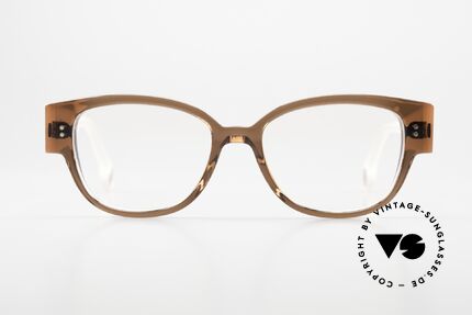 Anne Et Valentin Olympe Brown Pink Translucid, acetate glasses by 'Anne Et Valentin', Toulouse, Made for Women