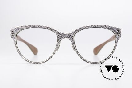 Lucas de Stael Vivarium V05 Snake And Iguana Leather, really unique designer glasses; handmade in France, Made for Women