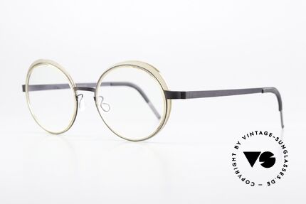 Lindberg 9732 Strip Titanium Round Designer Specs Ladies, beautiful ladies glasses with inner rims; eye-catcher!, Made for Women
