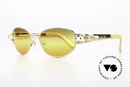 Jean Paul Gaultier 56-6105 Designer Shades 1997, 22ct GOLD-PLATED & new triple gradient sun lenses, Made for Men and Women