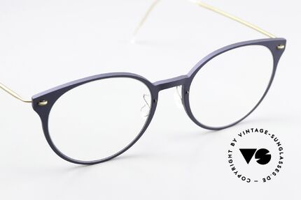 Lindberg 6600 NOW Dark Blue And Matt Gold, can already be described as 'vintage Lindberg' frame, Made for Women