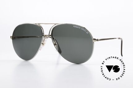 Porsche 5657 Two Sunglasses In One, 1x GOLD-PLATED with green gradient sun lenses, Made for Men