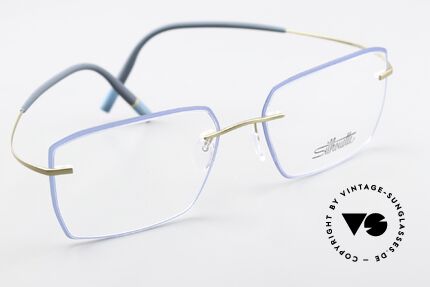 Silhouette 5518 Ocean Blue Accents Gold, unworn eyewear from 2018; minimalistic yet elegant, Made for Women