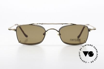 Matsuda 10133 Clip On Frame Titanium 90s, rare 90's frame with clip-on (for 100% UV protection), Made for Men and Women