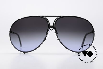 Porsche 5621 Customized Black Blue, the 1980's legend with interchangeable sun lenses, Made for Men