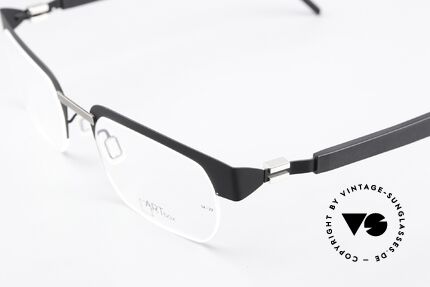 Bajazzo Cado 2 Square Frame Semi Rimless, here a men's metal frame (square design); black, Made for Men