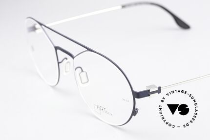 Bajazzo Viva 3 Technically Striking Frame, an unisex metal frame in dark blue and silver, Made for Men and Women