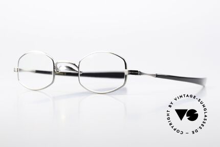 Lunor Swing A 30 Antique Silver Eyeglasses, swing bridge: homage to the antique specs from 1900, Made for Men and Women