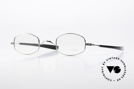 Lunor II A 16 Shape Like A Lying Barrel, platinum-plated eyeglass-frame of the Lunor "II"-Series, Made for Men and Women