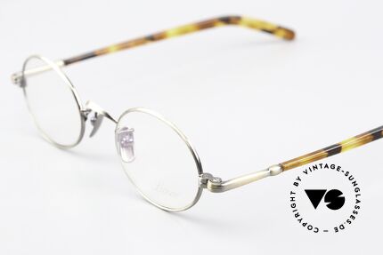 Lunor VA 100 Oval Glasses Antique Gold, top-notch oval frame design, timeless & titanium pads, Made for Men and Women