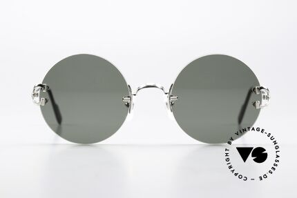 Cartier Madison Platinum Large Size Trend, round Madison model of the old Rimless Collection, Made for Men and Women