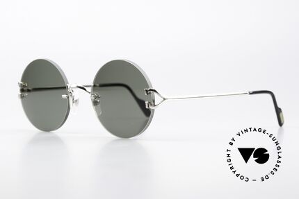 Cartier Madison Platinum Large Size Trend, with new, slightly larger CR39 G15 green sun lenses, Made for Men and Women