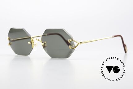 Cartier Rimless Octag Rimless Octagonal Shades, customized by our optician; MEDIUM size (133mm)!, Made for Men and Women