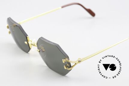 Cartier Rimless Octag Rimless Octagonal Shades, precious OCTAG designer shades; 22kt GOLD-plated, Made for Men and Women