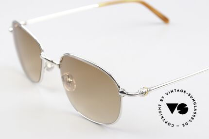 Cartier Vega Square Platinum Frame 90s, unworn 90's model comes with full original packaging, Made for Men