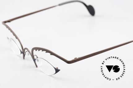 Theo Belgium Tibetan Crazy Reading Eyeglasses, the frame is bicolored: black & dark brown, Made for Women