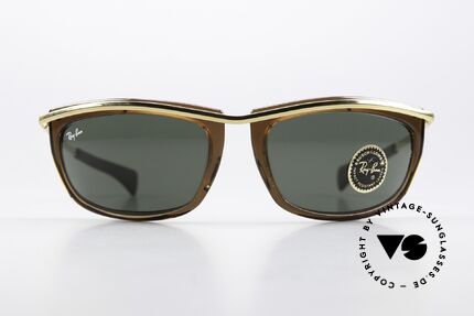 Ray Ban Olympian I Old Made in USA Original, striking shape; perfect large fit (high-end quality), Made for Men