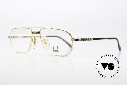 Dunhill 6150 Classic 90's Eyeglasses Men, size 55-16, col. 41: costly gold-plated & rhodanized, Made for Men