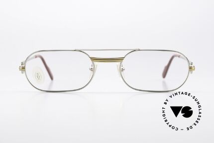 Cartier MUST LC - M 90's Luxury Frame Platinum, this pair with Louis Cartier decor, L size 55/20, 140, Made for Men