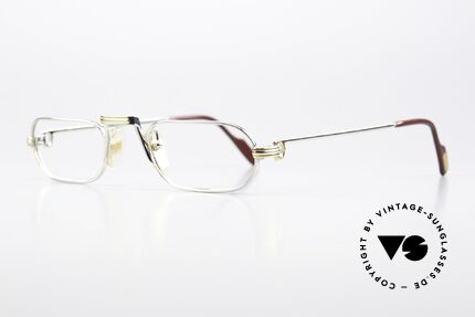 Cartier Demi Lune LC - M Platinum Reading Specs 1987, this pair with Louis Cartier decor: medium size 50-24, 140, Made for Men