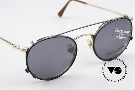 Giorgio Armani 132 80's Frame With Sun Clip, unworn (like all our vintage GIORGIO Armani frames), Made for Men and Women