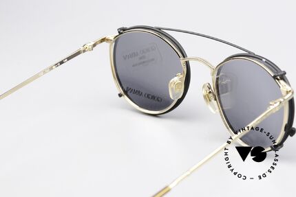 Giorgio Armani 132 80's Frame With Sun Clip, NO retro specs, but a unique 35 years old ORIGINAL!, Made for Men and Women