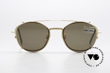 Giorgio Armani 203 1980's Frame With Sun Clip, classic frame design ... suitable for women and men, Made for Men and Women