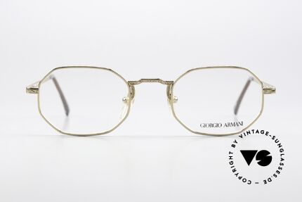 Giorgio Armani 151 Octagonal Vintage Eyewear, octagonal metal frame, TOP quality, GOLD-plated, Made for Men and Women