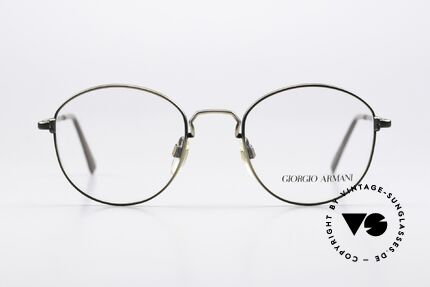 Giorgio Armani 174 Round 80's Specs Panto Style, model 174, size 48-20, col. 853 = antique gold / black, Made for Men and Women