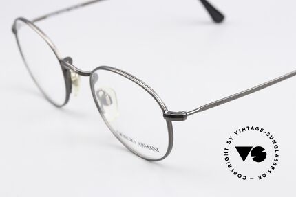 Giorgio Armani 190 Classic 80's Panto Frame, elegant anthracite frame finish, size 47-21, 140mm, Made for Men