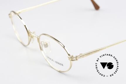 Giorgio Armani 244 Gold Plated Vintage Frame, never worn (like all our rare vintage Armani glasses), Made for Men and Women