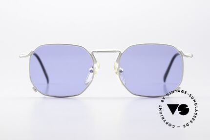 Jean Paul Gaultier 55-8175 Square Frame Ladies Gents, top-notch metal frame, dull silver, in size 52/19, Made for Men and Women