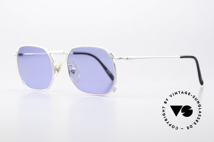 Jean Paul Gaultier 55-8175 Square Frame Ladies Gents, solid blue sun lenses (with 100% UV protection), Made for Men and Women