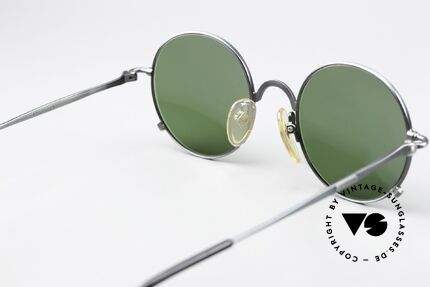 Jean Paul Gaultier 55-1176 90s Round Designer Shades, grass green sun lenses (for 100% UV protection), Made for Men and Women