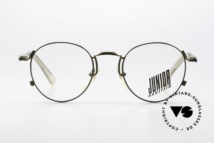 Jean Paul Gaultier 57-1171 90's Panto Designer Frame, interesting frame finish (matt taupe); unique!, Made for Men and Women