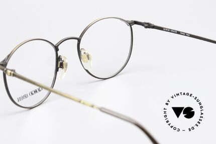 Giorgio Armani 132 Small Panto Glasses 90's, the frame can be glazed as desired (progressive lenses), Made for Men