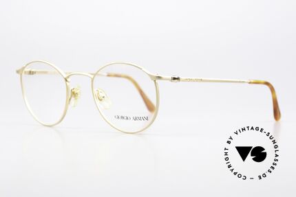 Giorgio Armani 132 1990's Frame Matt Gold, true 'gentlemen glasses' in tangible premium-quality, Made for Men