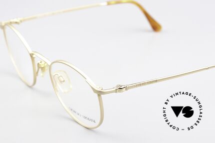 Giorgio Armani 132 1990's Frame Matt Gold, SMALL size 47-21, 130mm with DULLED-GOLD finish, Made for Men