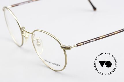 Giorgio Armani 138 Panto Frame Gold Tortoise, almost a "spiritual" eyeglass' design in S size 47/20, Made for Men and Women