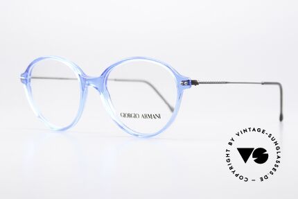 Giorgio Armani 374 90's Unisex Vintage Glasses, lightweight plastic front with thin "wire temples", Made for Men and Women