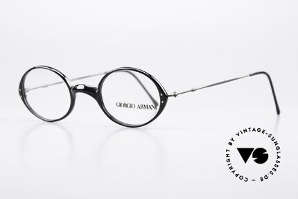 Giorgio Armani 363 Designer Frame Small Size, lightweight plastic front with thin "wire temples", Made for Men and Women