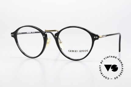 Giorgio Armani 360 1990's Eyeglasses Panto Details