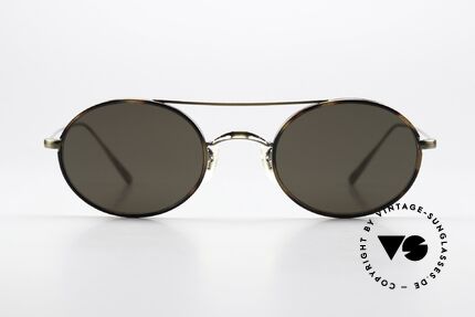 Oliver Peoples Shai Oval Sunglasses Titanium, exact catalog model name: OV1248ST 528471 3N, Made for Men