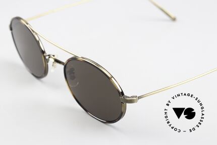 Oliver Peoples Shai Oval Sunglasses Titanium, high-end titanium model from 2019; made in Japan, Made for Men